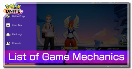 Pokemon UNITE - List of Game Mechanics Banner