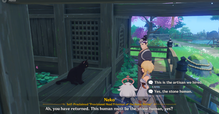 Genshin - Neko is a Cat Cat and Stone - Report Back to Neko
