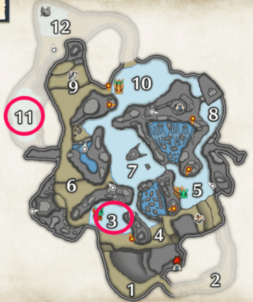 Monster Hunter Rise (MH Rise) - Bnahabra Location Frost Islands