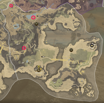 New World - First Light Wirefiber Locations