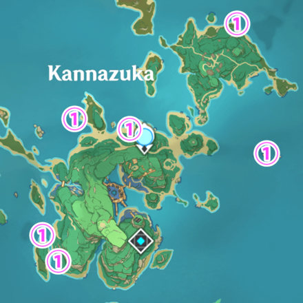 Genshin - Electro Abyss Mage Kannazuka Island Locations