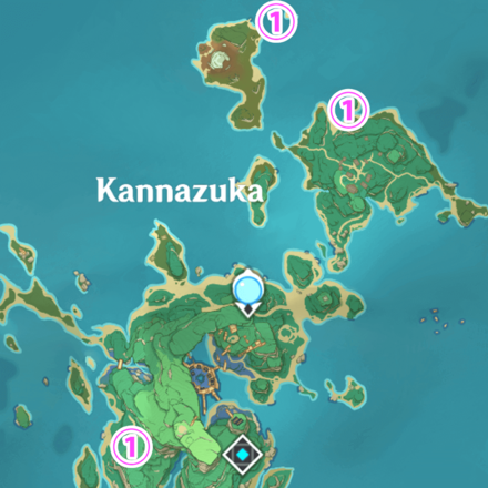 Genshin - Thunderhelm Lawachurl Kannazuka Island Locations
