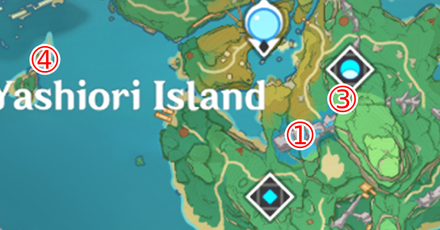 Genshin - Ruin Sentinel Location - Yashiori Island