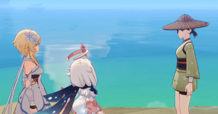 Genshin - Lunar Realm Quest - Talk to Kujirai Momiji again