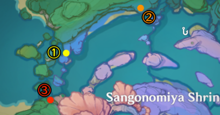 Genshin - Kid Kujirai Temaria - Watatsumi Locations