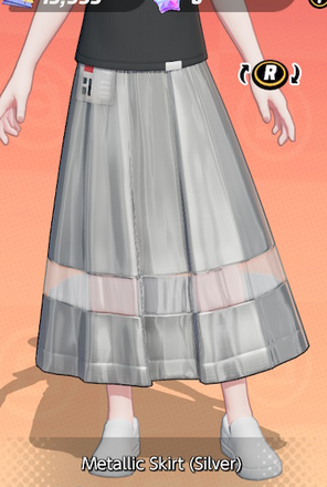 Metallic Skirt (Silver) Preview