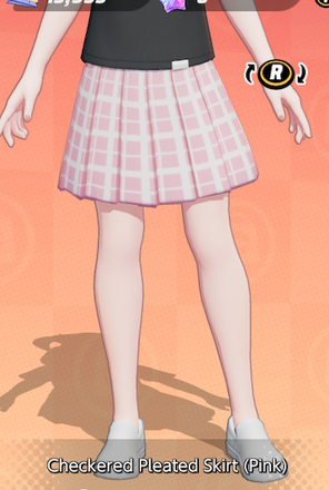 Checkered Pleated Skirt (Pink) Preview