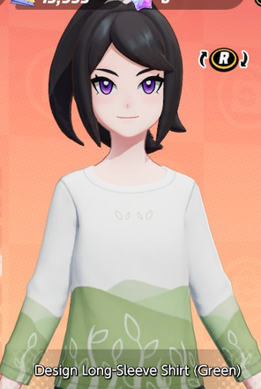 Design Long-Sleeve Shirt (Green) Preview