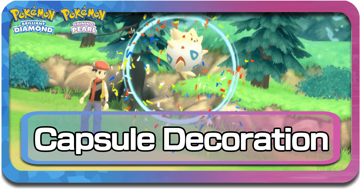 Pokemon BDSP Capsule Decoration Stickers