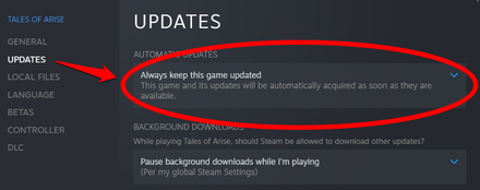 Tales of Arise - Steam Update