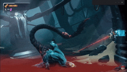 Metroid Dread - Corpious - Tail Attack (Stab).gif