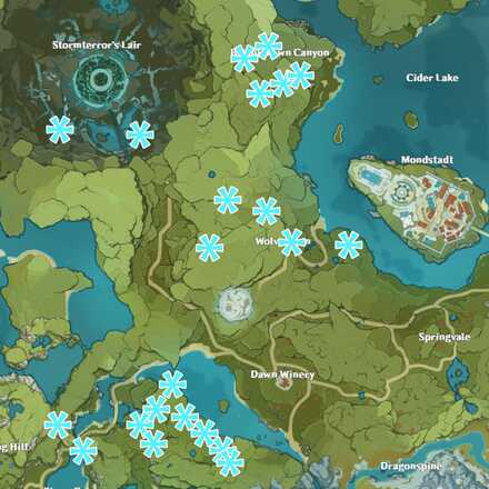 Genshin - White Iron Chunks Mondstadt Locations