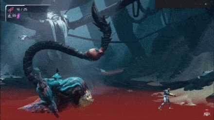 Metroid Dread - Corpious - Breath Attack.gif