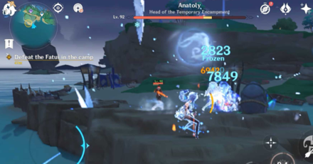 Genshin - Defeat the Fatui in the camp
