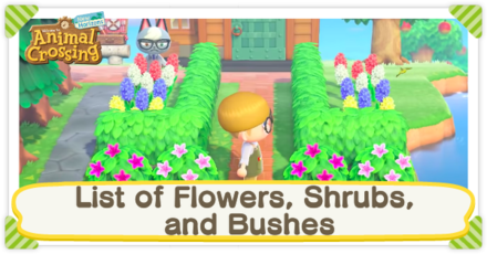 List of Flowers, Shrubs, and Bushes | ACNH - Animal Crossing: New ...