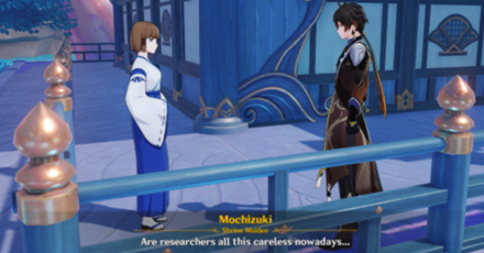 Genshin - Talk to Mochizuki for Sango Pearls