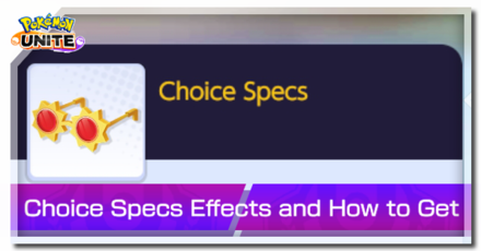 Pokemon UNITE - Held Item Choice Specs