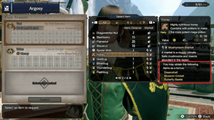 MH Rise - Butterfly Beetle from Mushyroom Market in the Argosy