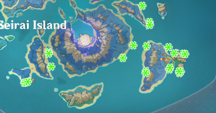 Seirai Island Seagrass Locations