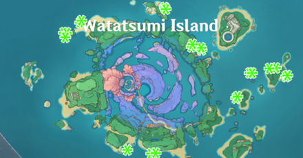 Watatsumi Island Seagrass Locations