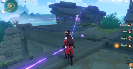 Genshin - Suigetsu Pool - Connect all Electro Stones