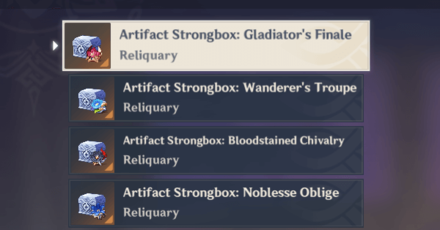 Genshin - Artifact Strongbox - Select an Artifact Strongbox