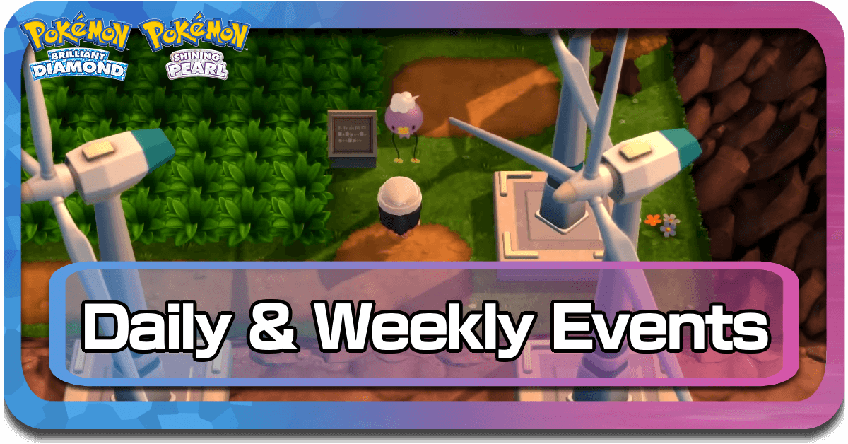 Pokemon BDSP Daily Weekly Events