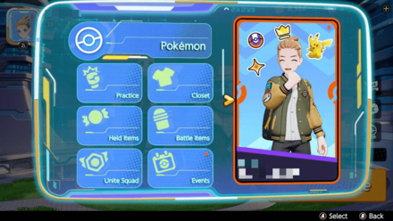 Pokemon UNITE - How to Update Trainer Card Fashion on Switch - Select Trainer Card