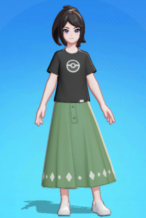 Diamond Pattern Skirt (Green) Preview