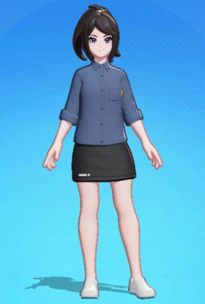 Three-Quarter-Sleeve Shirt (Blue) Preview