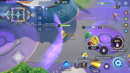 Pokemon UNITE - How to Turn on Voice Chat for Mobile - Press the Headphone Icon