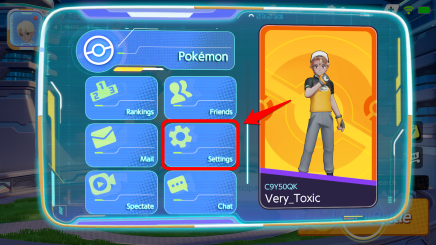 Pokemon UNITE - How to Turn on Voice Chat for Mobile - Select Settings