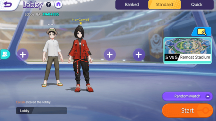 Pokemon UNITE - Lobby Screen