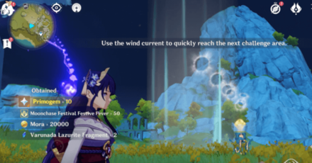 Genshin - Use the Wind Currrents After Opening A Chest