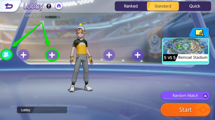 Pokemon UNITE - How to Invite Friends on Mobile - Click the Plus Icon