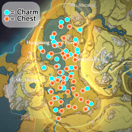 Genshin - Moonlight Seeker - Path 1 Mystmoon Chest and Moonchase Charm Locations