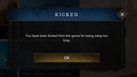 New World - AFK Kicked Window