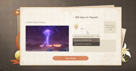 Genshin - A Message in Time Select A Topic
