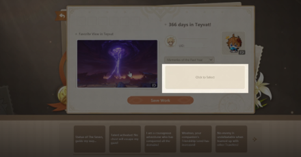 Genshin - A Message in Time Select A Message