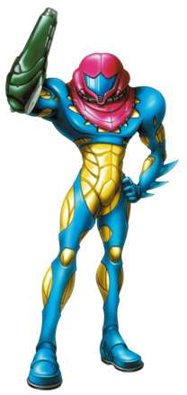 Metroid Dread - Samus in Metroid Fusion Suit artwork.png