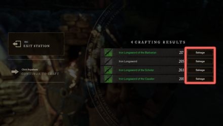 New World - Salvage Unwanted Items