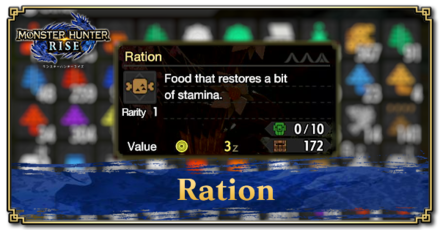 Monster Hunter Rise (MH Rise) - Ration Banner