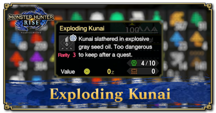 Monster Hunter Rise (MH Rise) - Exploding Kunai Banner