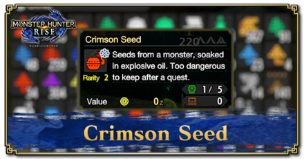 Monster Hunter Rise (MH Rise) - Crimson Seed Banner