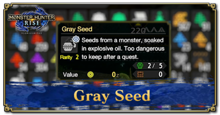 Monster Hunter Rise (MH Rise) - Gray Seed Banner