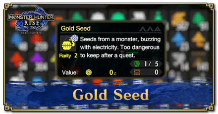 Monster Hunter Rise (MH Rise) - Gold Seed Banner
