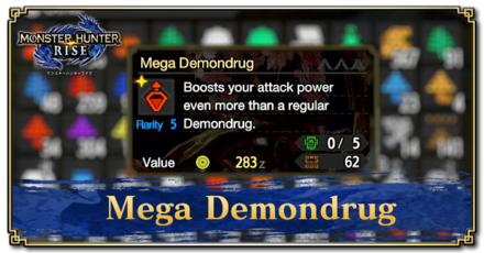 Monster Hunter Rise (MH Rise) - Mega Demondrug Banner