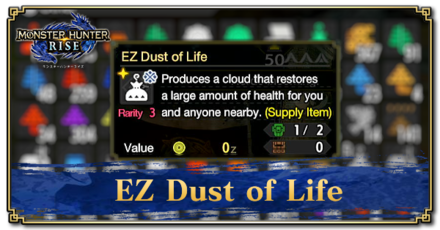 Monster Hunter Rise (MH Rise) - EZ Dust of Life Banner