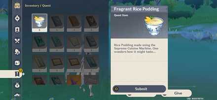 Genshin - Cuisine Machine Test Run 2 - Fragrant Rice Pudding