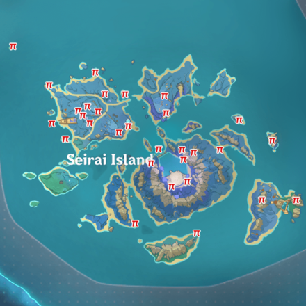 Genshin - Seirai Island Phase Gate Locations